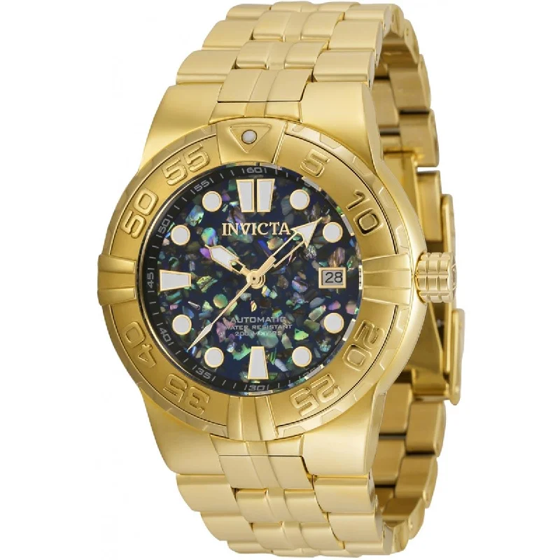 Luxury brand automatic watches for men Invicta Men's Automatic Watch - Subaqua Date Yellow Gold Steel Bracelet Dive | 35768 Luxury brand automatic watches for men Invicta Men's Automatic Watch - Subaqua Date Yellow Gold Steel Bracelet Dive | 35768