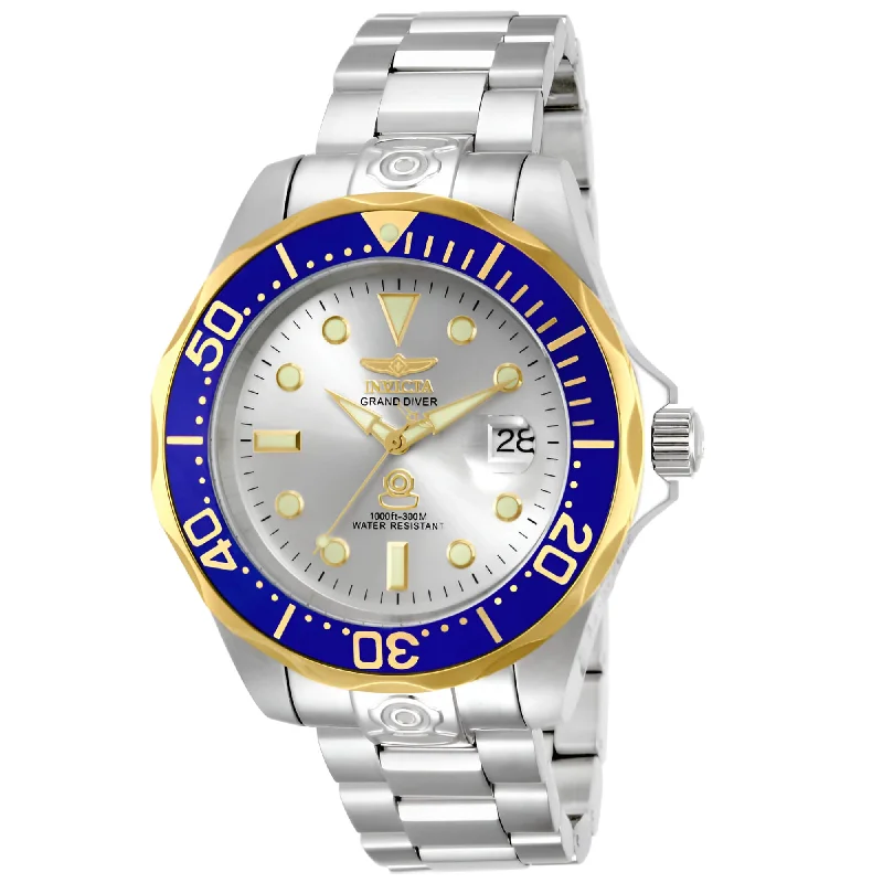 Casual watches for weekend outings Invicta 13789 Men's Pro Diver Blue Rose Gold Bezel Silver Dial Automatic Dive Watch Casual watches for weekend outings Invicta 13789 Men's Pro Diver Blue Rose Gold Bezel Silver Dial Automatic Dive Watch