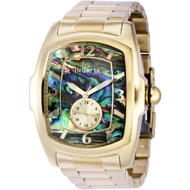 Watches with a luxurious look Invicta Men's Watch - Lupah Iridescent Abalone and Gold Tone Dial SS Bracelet | 39817 Watches with a luxurious look Invicta Men's Watch - Lupah Iridescent Abalone and Gold Tone Dial SS Bracelet | 39817