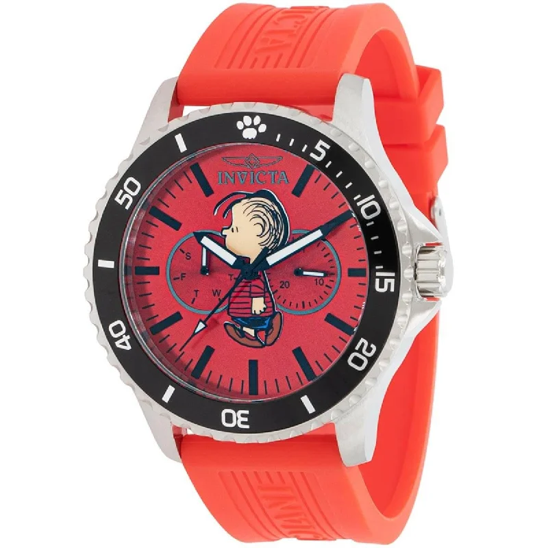 elegant dress watches for formal events Invicta Men's Quartz Watch - Character Collection Linus Red Silicone Strap | 38647 elegant dress watches for formal events Invicta Men's Quartz Watch - Character Collection Linus Red Silicone Strap | 38647