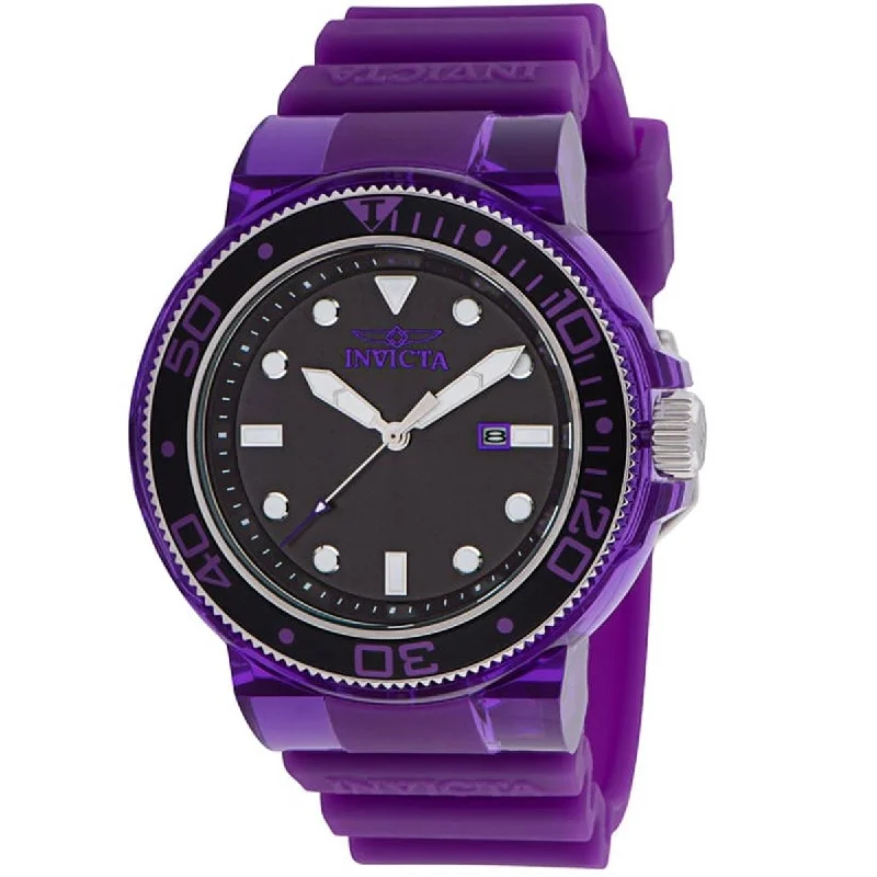 designer watches for special occasions Invicta Men's Japanese Quartz Watch - Pro Diver Black Dial Purple Rubber Strap | 35194 designer watches for special occasions Invicta Men's Japanese Quartz Watch - Pro Diver Black Dial Purple Rubber Strap | 35194