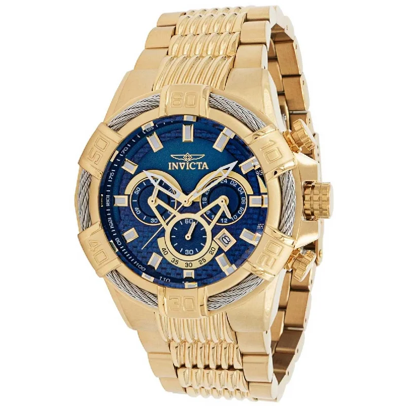 Formal watches for business people Invicta Men's Quartz Watch - Bolt Chronograph Blue Dial Rose Gold Bracelet | 38954 Formal watches for business people Invicta Men's Quartz Watch - Bolt Chronograph Blue Dial Rose Gold Bracelet | 38954