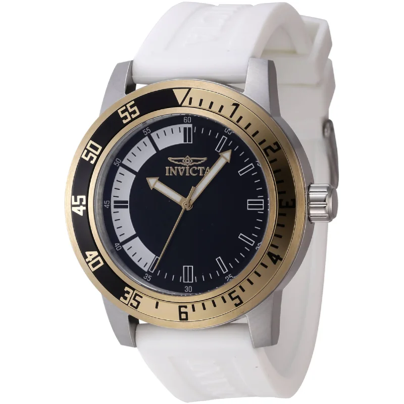 minimalistic watches for men with leather bands Invicta Men's Watch - Specialty Quartz Two Tone Case White Silicone Strap | 47278 minimalistic watches for men with leather bands Invicta Men's Watch - Specialty Quartz Two Tone Case White Silicone Strap | 47278