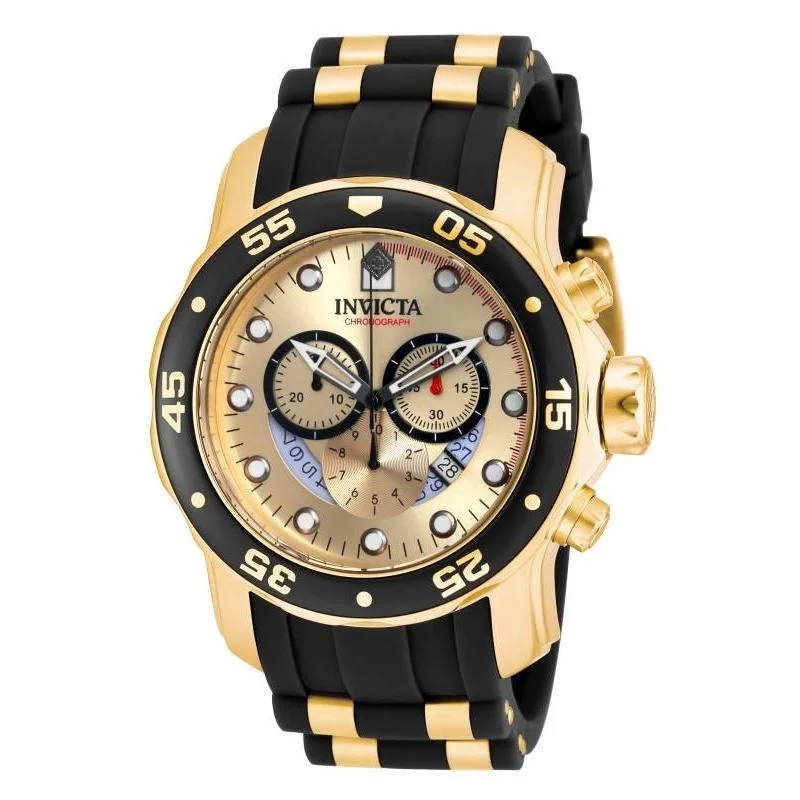 Watches made for exclusive collectors Invicta Men's 17566 Pro Diver Scuba Black and Gold-tone Polyurethane and Stainless Steel Watch Watches made for exclusive collectors Invicta Men's 17566 Pro Diver Scuba Black and Gold-tone Polyurethane and Stainless Steel Watch