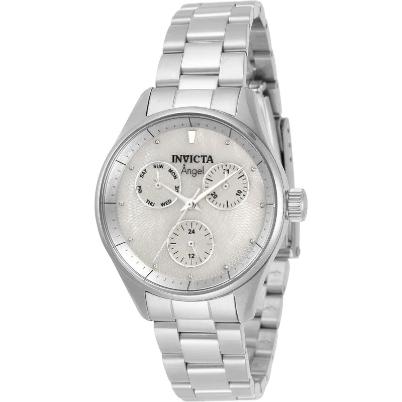 Casual watches for weekend outings Invicta Women's Watch - Angel Quartz White MOP Dial Stainless Steel Bracelet | 31362 Casual watches for weekend outings Invicta Women's Watch - Angel Quartz White MOP Dial Stainless Steel Bracelet | 31362