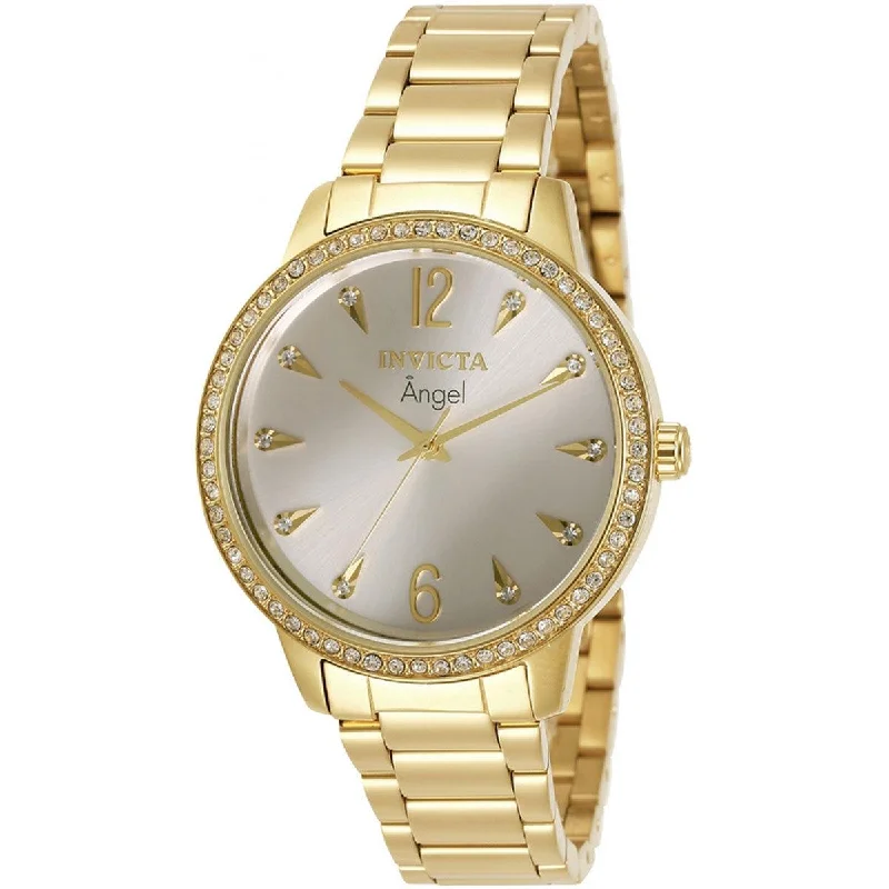 watches with custom engravings for gifts Invicta Women's Watch - Angel Gold Tone Dial Steel Stainless Steel Bracelet | 31367 watches with custom engravings for gifts Invicta Women's Watch - Angel Gold Tone Dial Steel Stainless Steel Bracelet | 31367