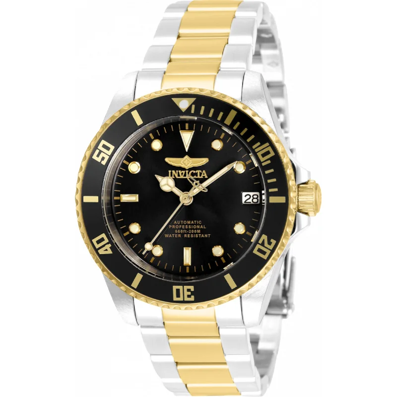 watches with custom engravings for gifts Invicta Women's Watch - Pro Diver Black Dial Two Tone Steel Bracelet Automatic | 35714 watches with custom engravings for gifts Invicta Women's Watch - Pro Diver Black Dial Two Tone Steel Bracelet Automatic | 35714