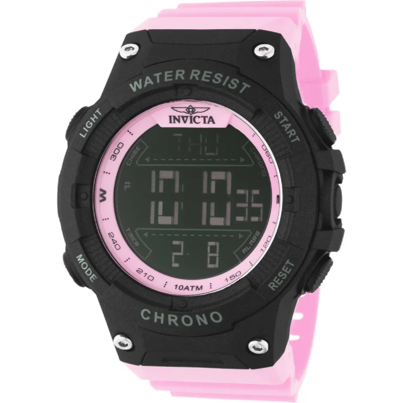 Casual watches for weekend outings Invicta Men's Digital Watch - Invicta Racing Chrono Pink Polyurethane Strap | 48051 Casual watches for weekend outings Invicta Men's Digital Watch - Invicta Racing Chrono Pink Polyurethane Strap | 48051