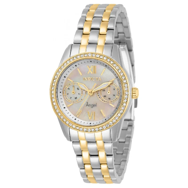 Casual watches for weekend outings Invicta Women's Quartz Watch - Angel White Mother of Pearl Dial Two Tone Case | 31380 Casual watches for weekend outings Invicta Women's Quartz Watch - Angel White Mother of Pearl Dial Two Tone Case | 31380