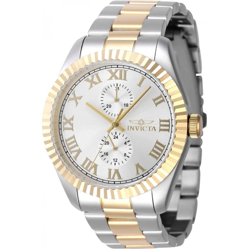 designer watches for special occasions Invicta Men's Watch - Specialty Quartz Silver Tone Dial Yellow Gold Bezel | 47426 designer watches for special occasions Invicta Men's Watch - Specialty Quartz Silver Tone Dial Yellow Gold Bezel | 47426