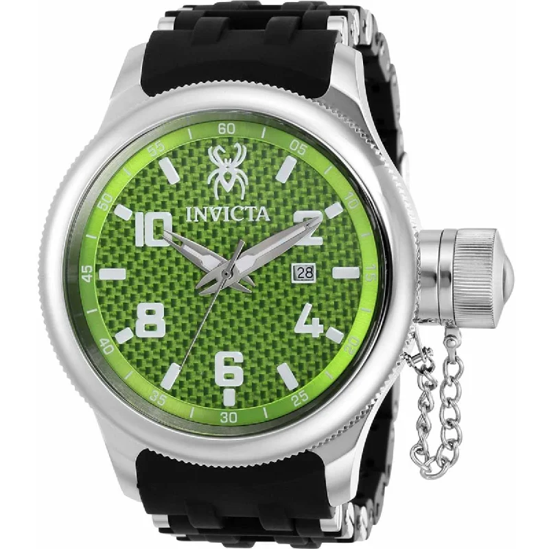 Casual watches for weekend outings Invicta Men's Swiss Quartz Watch - Russian Diver Green Dial Rubber Strap | 36980 Casual watches for weekend outings Invicta Men's Swiss Quartz Watch - Russian Diver Green Dial Rubber Strap | 36980