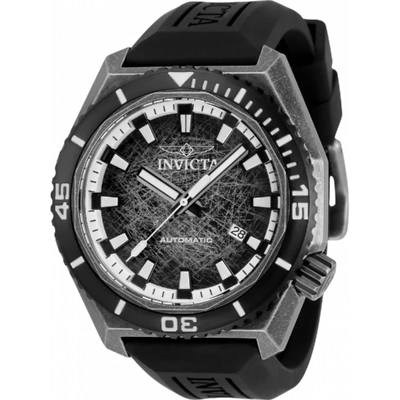 women’s watches with interchangeable bands   Invicta Men's Automatic Watch - Pro Diver Black Silicone Rubber Strap Dive | 33908