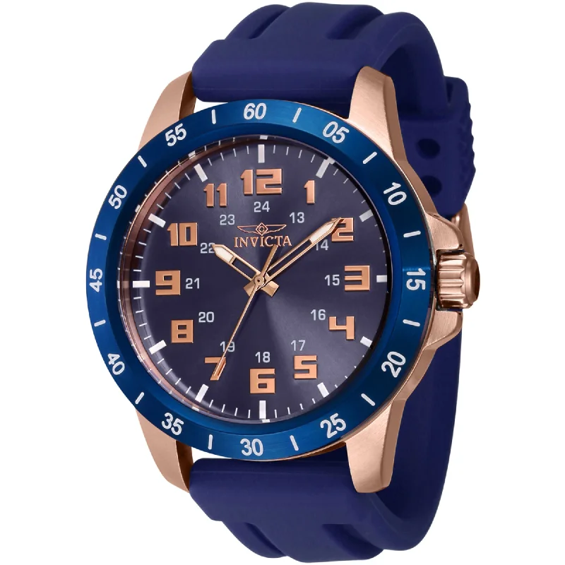 Formal watches for business people Invicta Men's Watch - Pro Diver Quartz Roce Gold Case Blue Silicone Strap | 40001 Formal watches for business people Invicta Men's Watch - Pro Diver Quartz Roce Gold Case Blue Silicone Strap | 40001
