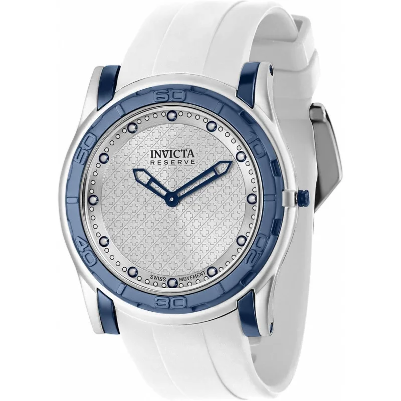 minimalistic watches for men with leather bands Invicta Men's Swiss Quartz Watch - Reserve Slim Silver Dial Silicone Strap | 36398 minimalistic watches for men with leather bands Invicta Men's Swiss Quartz Watch - Reserve Slim Silver Dial Silicone Strap | 36398