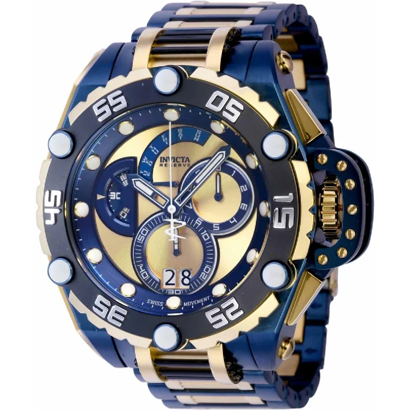 stylish watches for everyday wear Invicta Men's Chronograph Watch - Flying Fox Blue and Gold Dial Bracelet | 38733 stylish watches for everyday wear Invicta Men's Chronograph Watch - Flying Fox Blue and Gold Dial Bracelet | 38733