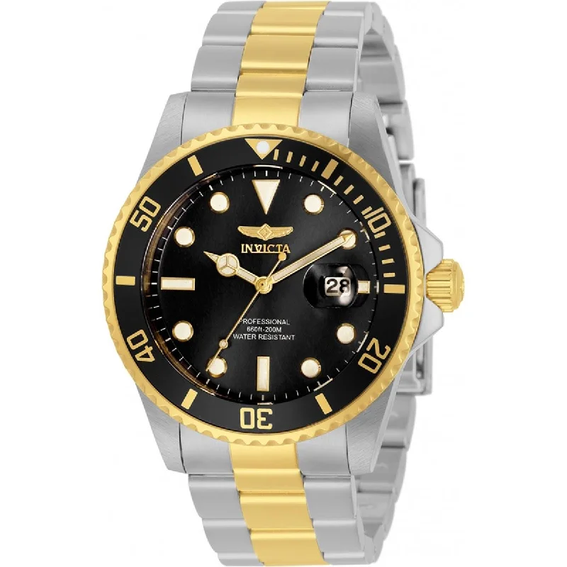 Watches with a classic look Invicta Men's Quartz Watch - Pro Diver Black Dial Two Tone Steel Bracelet | 33269 Watches with a classic look Invicta Men's Quartz Watch - Pro Diver Black Dial Two Tone Steel Bracelet | 33269