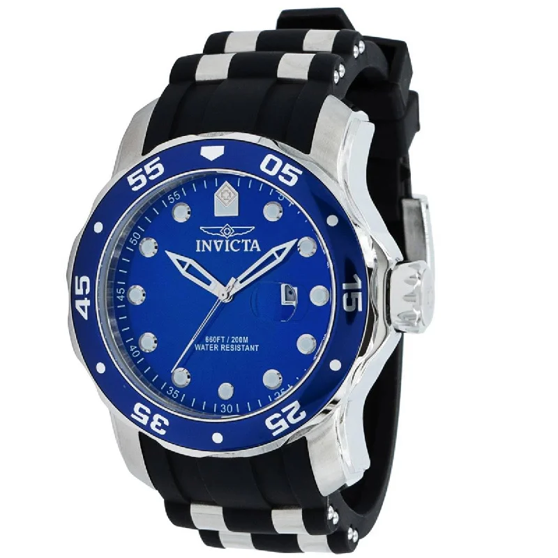 Watches with a sophisticated look Invicta Men's Quartz Watch - Pro Diver Rotating Bezel Black and Silver Strap | 39096 Watches with a sophisticated look Invicta Men's Quartz Watch - Pro Diver Rotating Bezel Black and Silver Strap | 39096