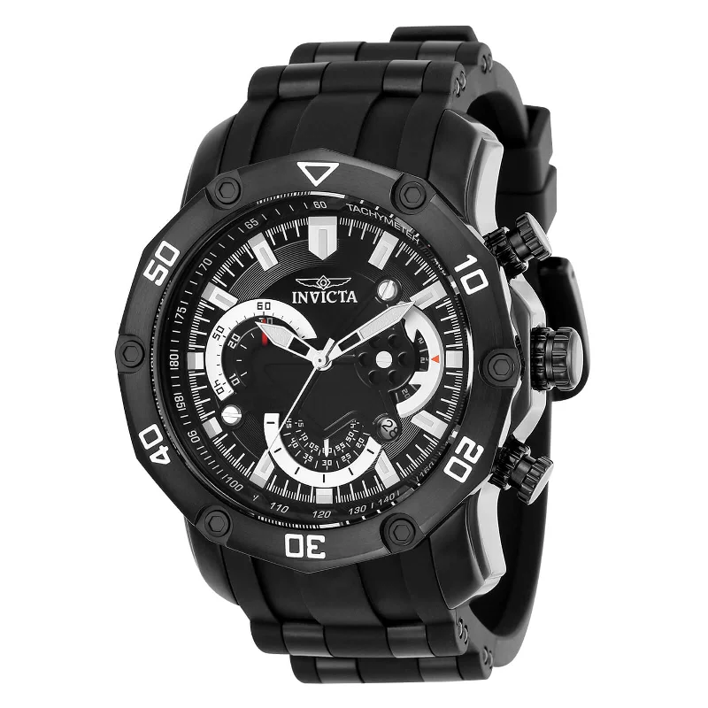 Watches made for exclusive collectors Invicta 22799 Men's Pro Diver Chronograph Black Dial Steel & Silicone Strap Watch Watches made for exclusive collectors Invicta 22799 Men's Pro Diver Chronograph Black Dial Steel & Silicone Strap Watch