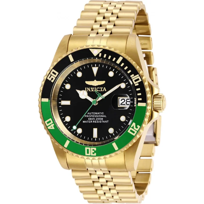 Watches with a stylish look Invicta Men's Automatic Watch - Pro Diver Black Dial Yellow Gold Bracelet | 29184 Watches with a stylish look Invicta Men's Automatic Watch - Pro Diver Black Dial Yellow Gold Bracelet | 29184
