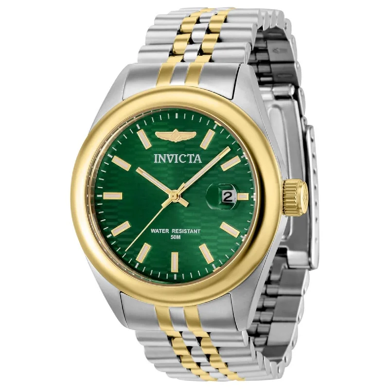 women’s watches with interchangeable bands Invicta Women's Quartz Watch - Aviator Green Dial Two Tone Bracelet | 38431 women’s watches with interchangeable bands Invicta Women's Quartz Watch - Aviator Green Dial Two Tone Bracelet | 38431