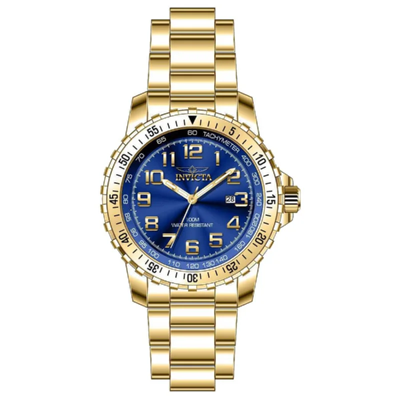 Luxury brand automatic watches for men Invicta Men's Quartz Watch - Specialty Gold Tone Case Blue Dial Bracelet | 39120 Luxury brand automatic watches for men Invicta Men's Quartz Watch - Specialty Gold Tone Case Blue Dial Bracelet | 39120