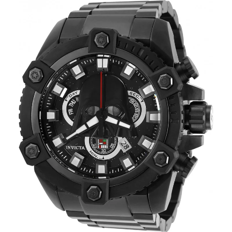 Watches with classic style for timeless appeal Invicta Men's Chronograph Watch - Star Wars Darth Vader Black Steel Bracelet | 28063 Watches with classic style for timeless appeal Invicta Men's Chronograph Watch - Star Wars Darth Vader Black Steel Bracelet | 28063