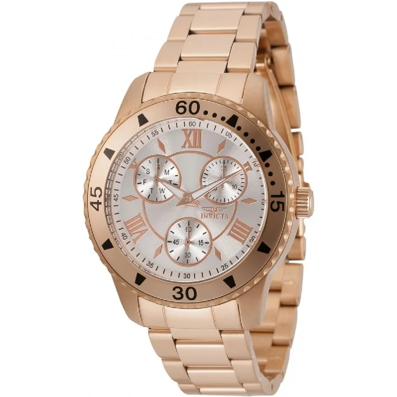 Men's dress watches with slim profile Invicta Women's Quartz Watch - Angel Silver Dial Rose Gold Steel Bracelet | 35829 Men's dress watches with slim profile Invicta Women's Quartz Watch - Angel Silver Dial Rose Gold Steel Bracelet | 35829