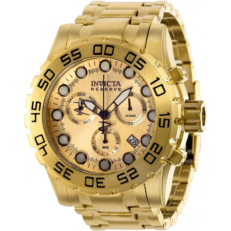 Women's dress watches with elegant straps Invicta Men's Watch - Reserve Leviathan Evolution Chrono Gold Dial Bracelet | 37694 Women's dress watches with elegant straps Invicta Men's Watch - Reserve Leviathan Evolution Chrono Gold Dial Bracelet | 37694