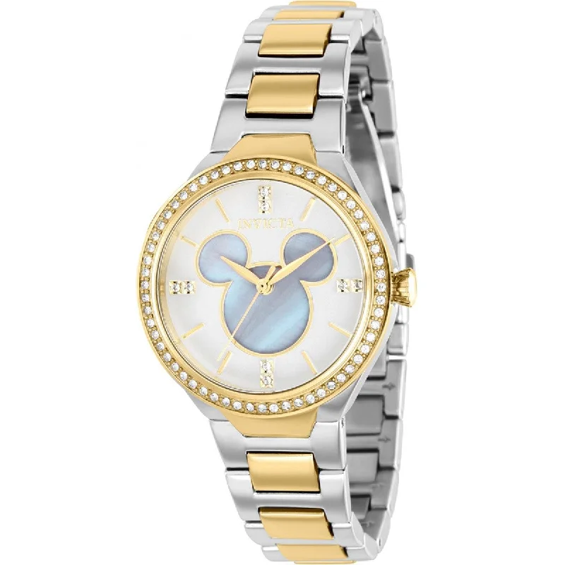Formal watches for evening events Invicta Women's Quartz Watch - Disney Mickey Mouse MOP and Silver Dial Crystal | 36345 Formal watches for evening events Invicta Women's Quartz Watch - Disney Mickey Mouse MOP and Silver Dial Crystal | 36345
