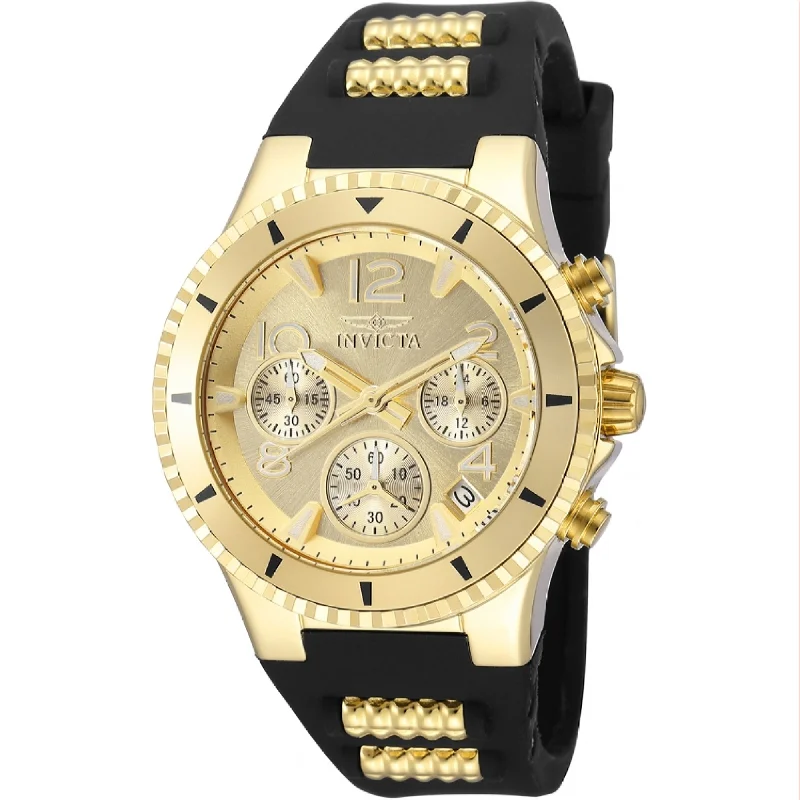 Watches with classic style for timeless appeal Invicta Women's 36909 Blu Black and Gold-Tone Silicone Watch Watches with classic style for timeless appeal Invicta Women's 36909 Blu Black and Gold-Tone Silicone Watch