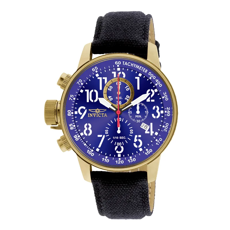 minimalistic watches for men with leather bands Invicta 1516 Men's Gold Blue Dial 1/10 Second Lefty Chronograph minimalistic watches for men with leather bands Invicta 1516 Men's Gold Blue Dial 1/10 Second Lefty Chronograph