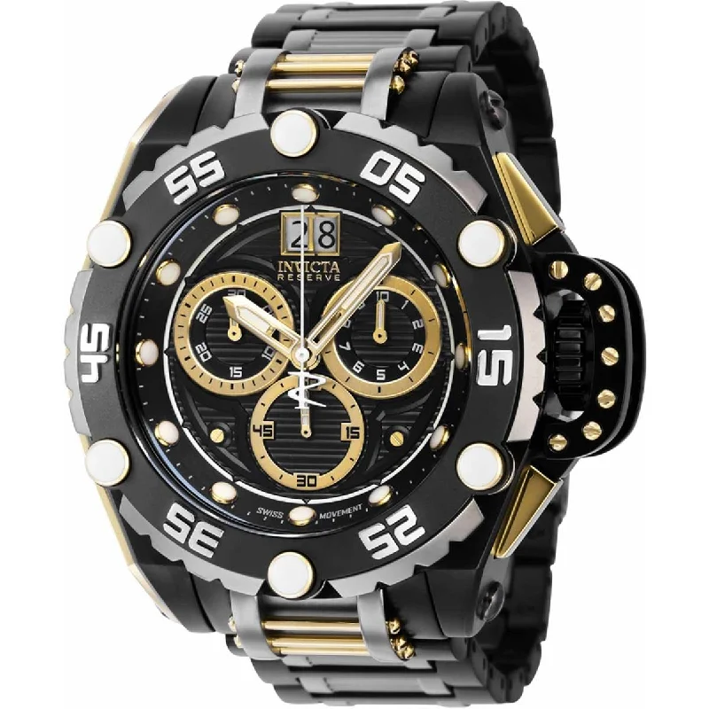 watches with custom engravings for gifts Invicta Men's Chrono Watch - Flying Fox Quartz Black and Gold Dial Bracelet | 38739 watches with custom engravings for gifts Invicta Men's Chrono Watch - Flying Fox Quartz Black and Gold Dial Bracelet | 38739