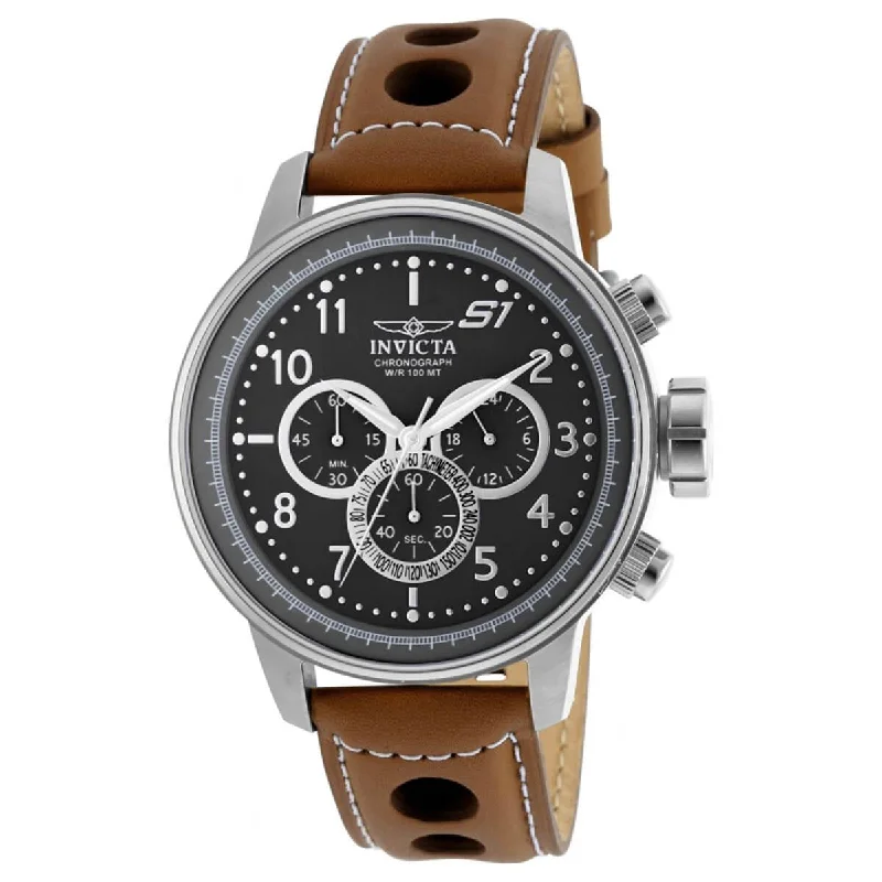 stylish watches for everyday wear Invicta Men's Watch - S1 Rally Silver Tone case Gunmetal Dial Brown Strap | 90102 stylish watches for everyday wear Invicta Men's Watch - S1 Rally Silver Tone case Gunmetal Dial Brown Strap | 90102
