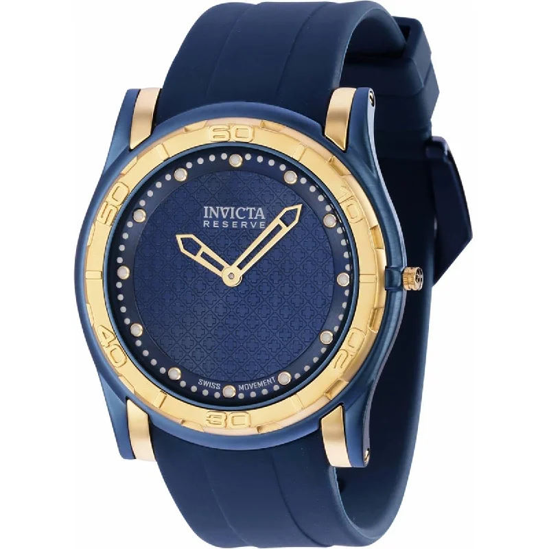 Luxury brand automatic watches for men Invicta Men's Swiss Quartz Watch - Reserve Slim Blue Dial Silicone Strap | 36395 Luxury brand automatic watches for men Invicta Men's Swiss Quartz Watch - Reserve Slim Blue Dial Silicone Strap | 36395