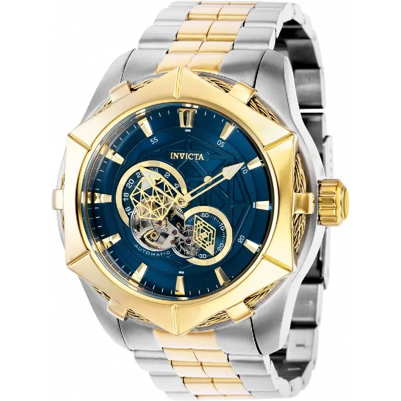 Women's dress watches with elegant straps   Invicta Men's Automatic Watch - Bolt Open Heart Dial Two Tone Steel Bracelet | 37689