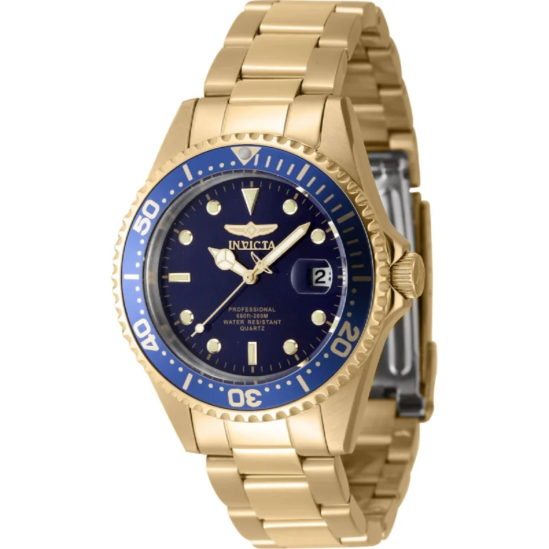 Luxury quartz watches with high-end movements Invicta Men's Quartz Watch - Pro Diver Blue Dial Yellow Gold Bracelet | 8937OB Luxury quartz watches with high-end movements Invicta Men's Quartz Watch - Pro Diver Blue Dial Yellow Gold Bracelet | 8937OB