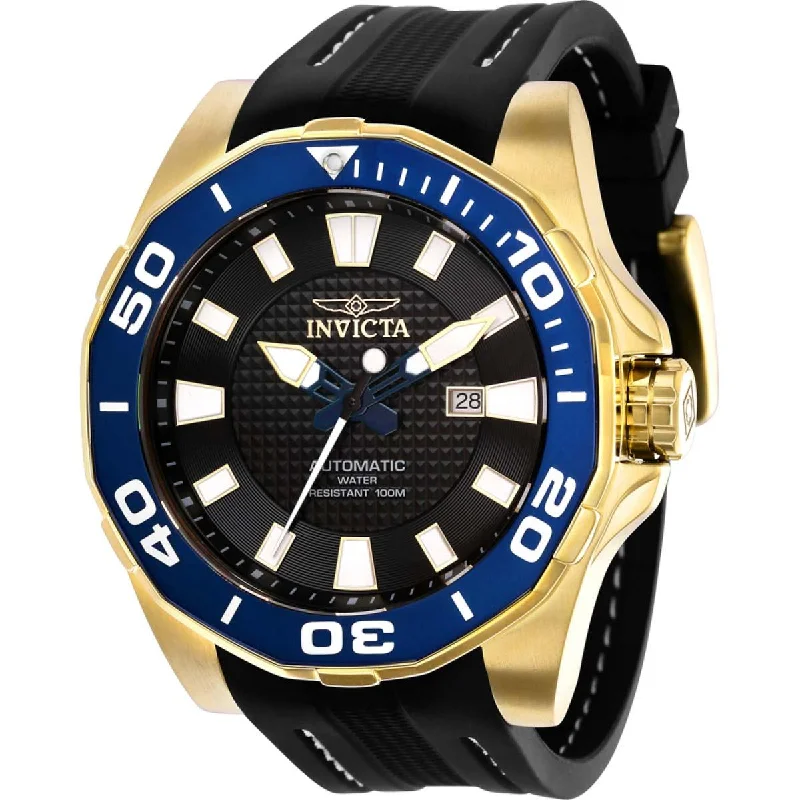 Watches with adjustable straps for a perfect fit Invicta Men's Automatic Watch - Pro Diver Black Dial Silicone Rubber Strap | 36982 Watches with adjustable straps for a perfect fit Invicta Men's Automatic Watch - Pro Diver Black Dial Silicone Rubber Strap | 36982