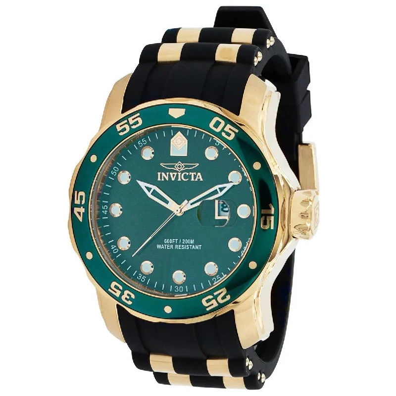 Casual watches for weekend outings Invicta Men's Watch - Pro Diver Rotating Bezel Green Dial Two Tone Strap | 39100 Casual watches for weekend outings Invicta Men's Watch - Pro Diver Rotating Bezel Green Dial Two Tone Strap | 39100