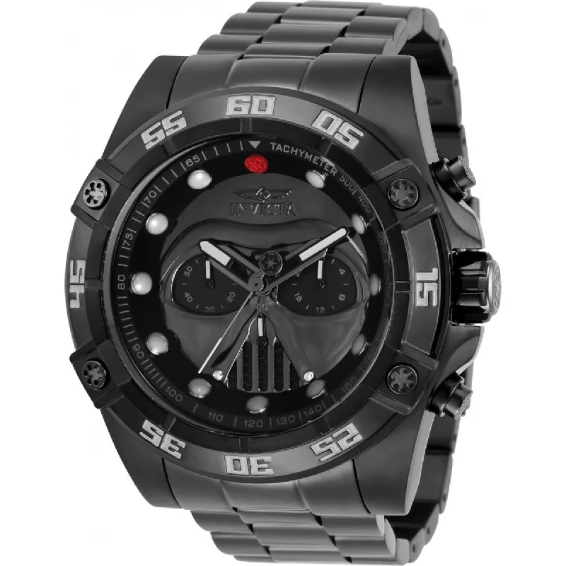 best luxury watches for men   Invicta Men's Chronograph Watch - Star Wars Darth Vader Black Dial Bracelet | 34044