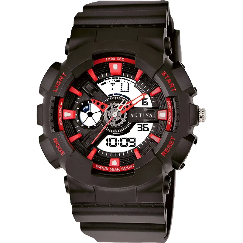 Watches with a classic look Invicta Unisex Watch - Activa Alarm Black Rubber Strap Analog-Digital | ACW498-001 Watches with a classic look Invicta Unisex Watch - Activa Alarm Black Rubber Strap Analog-Digital | ACW498-001