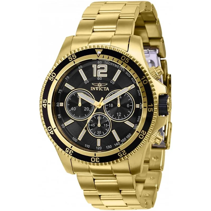 Watches for special occasions Invicta Men's Chronograph Watch - Specialty Quartz Black Dial Steel Bracelet | 36556 Watches for special occasions Invicta Men's Chronograph Watch - Specialty Quartz Black Dial Steel Bracelet | 36556