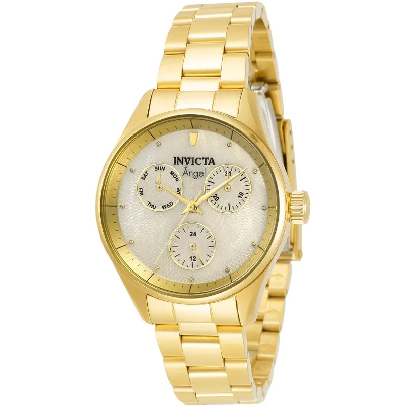 Watches with classic style for timeless appeal Invicta Women's Watch - Angel Quartz Yellow Gold Stainless Steel Bracelet | 31364 Watches with classic style for timeless appeal Invicta Women's Watch - Angel Quartz Yellow Gold Stainless Steel Bracelet | 31364