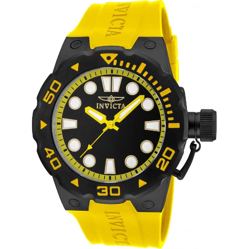 Watches with a stylish look Invicta Men's Quartz Watch - Pro Diver Black Dial Yellow Silicone Rubber Strap | 16138 Watches with a stylish look Invicta Men's Quartz Watch - Pro Diver Black Dial Yellow Silicone Rubber Strap | 16138