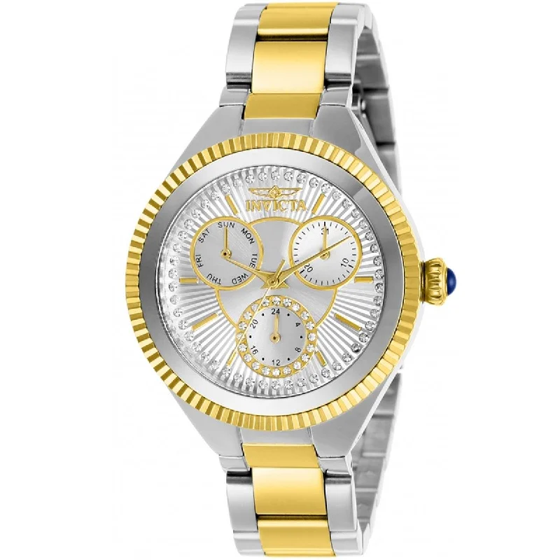 Watches with adjustable straps for a perfect fit Invicta Women's Crystal Watch - Angel Quartz Silver Dial Two Tone Bracelet | 28350 Watches with adjustable straps for a perfect fit Invicta Women's Crystal Watch - Angel Quartz Silver Dial Two Tone Bracelet | 28350