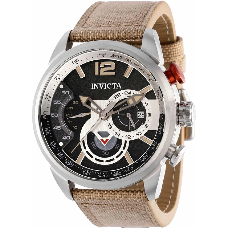 Vintage style quartz watches Invicta Men's Watch - Aviator Quartz Chrono Date Display Khaki Nylon Strap | 39653 Vintage style quartz watches Invicta Men's Watch - Aviator Quartz Chrono Date Display Khaki Nylon Strap | 39653