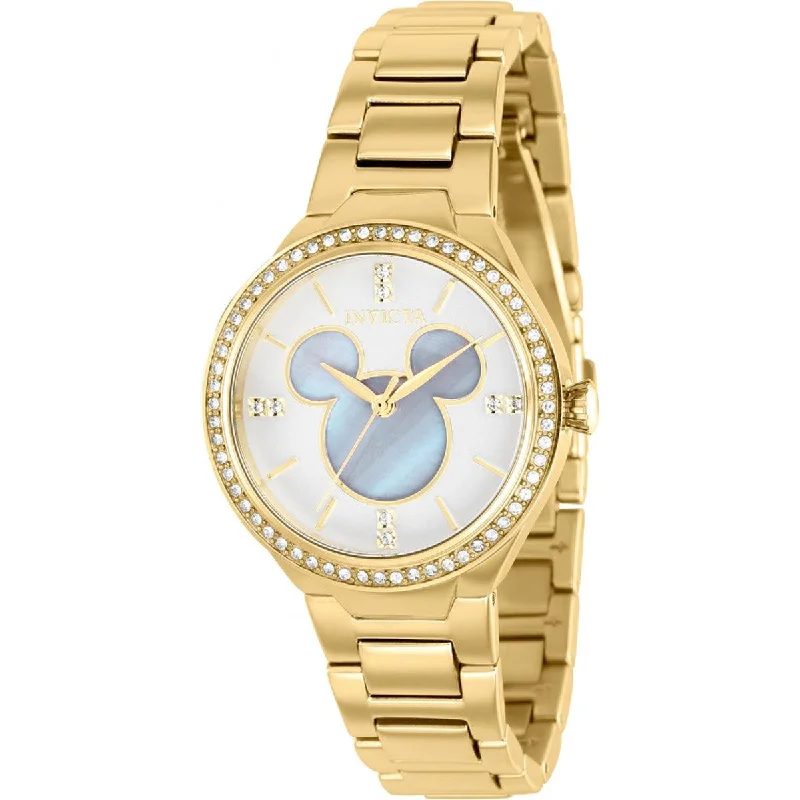minimalistic watches for men with leather bands Invicta Women's Quartz Watch - Disney Mickey Mouse White and MOP Dial Steel | 36352 minimalistic watches for men with leather bands Invicta Women's Quartz Watch - Disney Mickey Mouse White and MOP Dial Steel | 36352