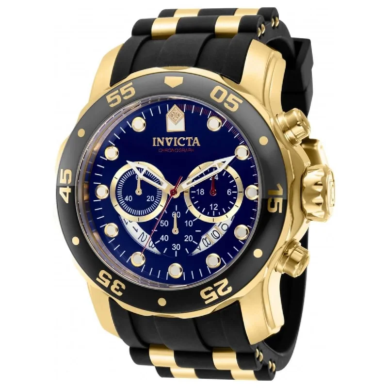 watches with custom engravings for gifts Invicta Men's Chronograph Watch - Pro Diver Scuba Black and Yellow Gold Strap | 37229 watches with custom engravings for gifts Invicta Men's Chronograph Watch - Pro Diver Scuba Black and Yellow Gold Strap | 37229