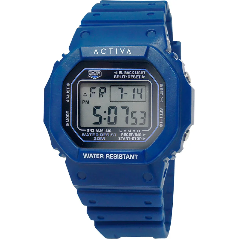 Vintage style quartz watches Invicta Unisex Watch - Activa Digital Dial Blue Silicone Strap | ACW424-003 Vintage style quartz watches Invicta Unisex Watch - Activa Digital Dial Blue Silicone Strap | ACW424-003