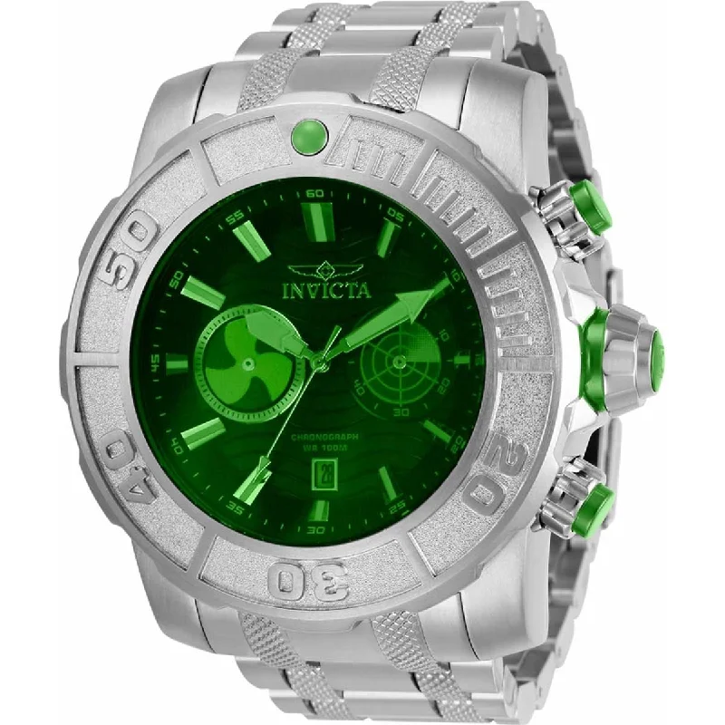 Modern design square dial watches Invicta Men's Chrono Watch - Coalition Forces Quartz Green Dial Silver Steel | 29931 Modern design square dial watches Invicta Men's Chrono Watch - Coalition Forces Quartz Green Dial Silver Steel | 29931
