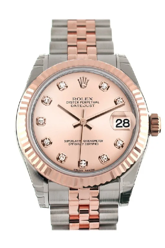 stylish watches for casual wear Rolex Datejust 31 Pink Diamond Dial Fluted Bezel 18K Rose Gold Two Tone Jubilee Ladies Watch 178271 Pre-owned stylish watches for casual wear Rolex Datejust 31 Pink Diamond Dial Fluted Bezel 18K Rose Gold Two Tone Jubilee Ladies Watch 178271 Pre-owned